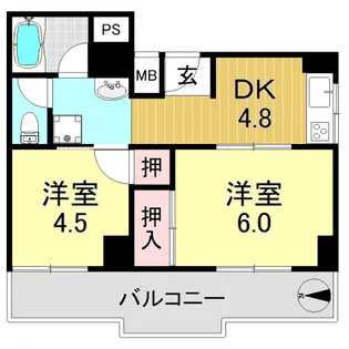 メゾンムーラン【2階】の間取り
