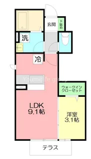神奈川県秦野市鶴巻南1【アパート】の間取り
