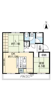 UR桃山南【5階】の間取り