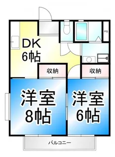 コーポエメラルド【2階】の間取り