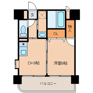 パークサイド春日【6階】の間取り