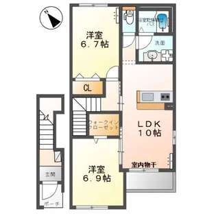 アイオライト【2階】の間取り