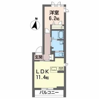VILLA新町【2階】の間取り