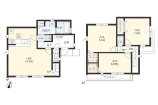 埼玉県川越市大字山田【一戸建】の間取り