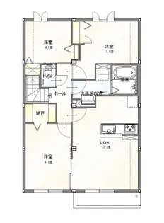 Vranz博多南【1階】の間取り