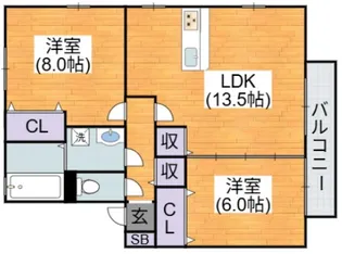 大阪府大阪市平野区加美北7【アパート】の間取り