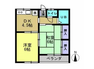 コーポ高柳【1階】の間取り