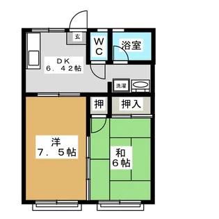 ロムロス東【1階】の間取り