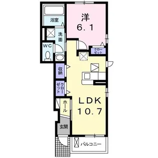 ルミエール エヴァン【1階】の間取り