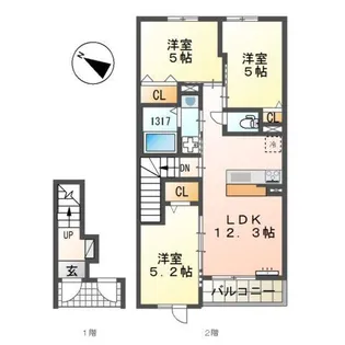 reside【2階】の間取り