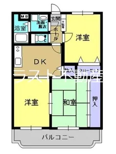 鹿児島県薩摩川内市平佐町【マンション】の間取り