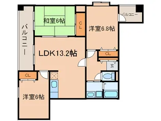 アゴラ葵【6階】の間取り
