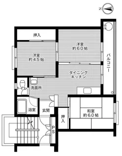 ビレッジハウス櫛引【5階】の間取り