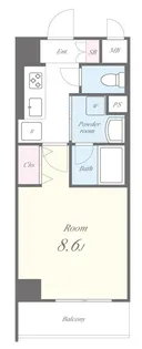 クレール南町【6階】の間取り