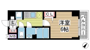 プレサンスKOBEシフォン【4階】の間取り