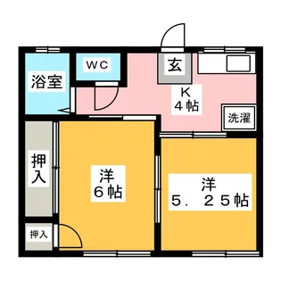 シティハイム【2階】の間取り