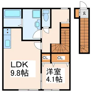 グランディール大津【2階】の間取り