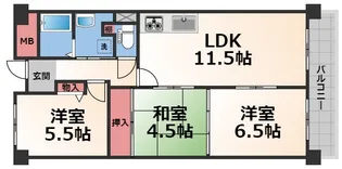 アンドユーイワキ・東大阪【8階】の間取り