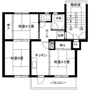 下九沢第1 4号棟【2階】の間取り