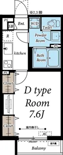 ヴィラ堀之内【1階】の間取り