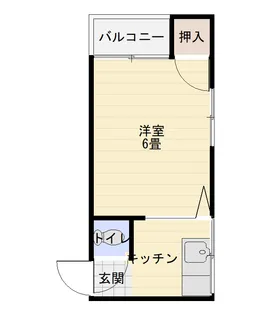 第1塩屋コーポ【4階】の間取り