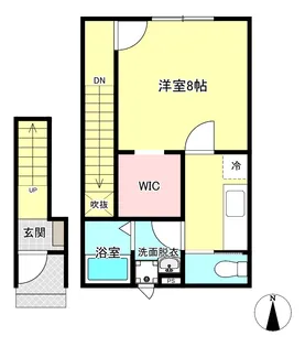 ロックサイドA棟【2階】の間取り