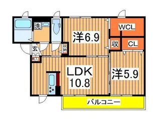 プロムナード柏の葉弐番館【1階】の間取り