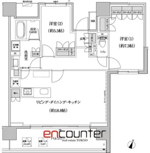 パークハビオ渋谷本町レジデンス【11階】の間取り