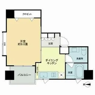 ベルファース市ヶ谷【2階】の間取り