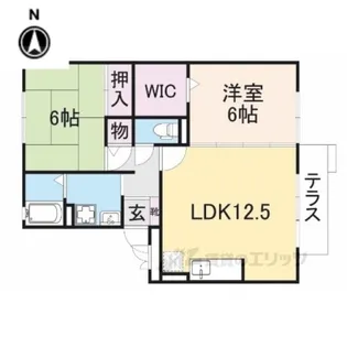 ロイヤルガーデン上牧A棟B棟【1階】の間取り