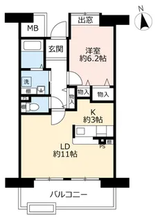 URアーバンラフレ鳴子【3階】の間取り