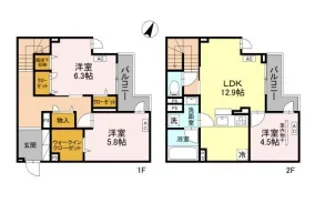 ラ・グリシーヌ・レーブ(D-room)の間取り