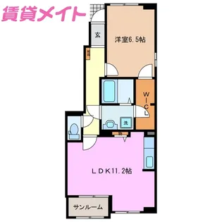 ラウレア B【1階】の間取り