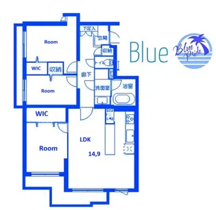 パーク・ハイム夕陽ヶ丘【3階】の間取り