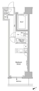 ザ・パークハビオ日本橋茅場町【8階】の間取り