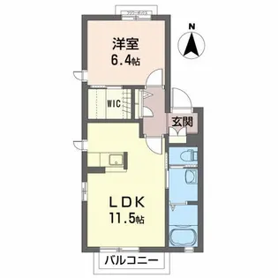 ラ・ヴューテ【1階】の間取り