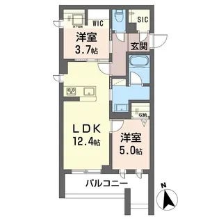 メゾン グレイス【1階】の間取り