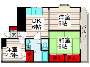 パークヒルズ入谷【2階】の間取り