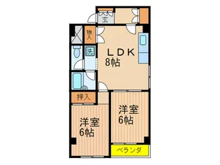 グランパ用賀【2階】の間取り