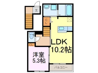 メトロノームII【2階】の間取り