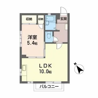 ボン・エスポアールE【2階】の間取り