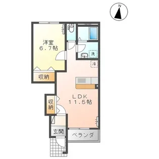 ガーデンハイム椿【1階】の間取り