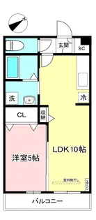 クレールフラット【2階】の間取り