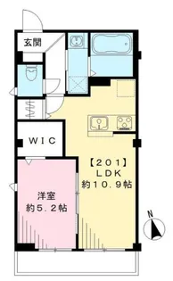 ウィングレッソ尾山台【2階】の間取り