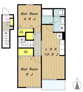 パークハイム参番館【2階】の間取り
