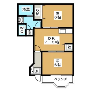 エスポアラージアン D【1階】の間取り