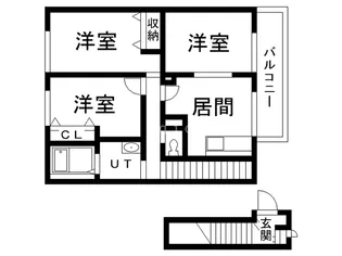 BETTER R 三内A【2階】の間取り