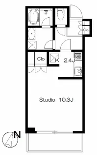 パークタワー目黒【6階】の間取り
