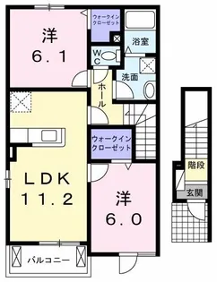 ヴァンベール B【2階】の間取り
