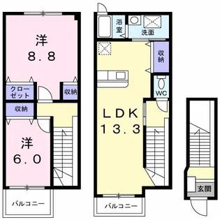 ネオグレイス スエトシ【2階】の間取り